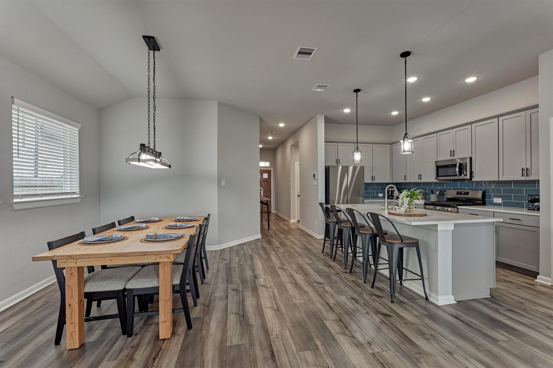 Contemporary color palette is warm and inviting!