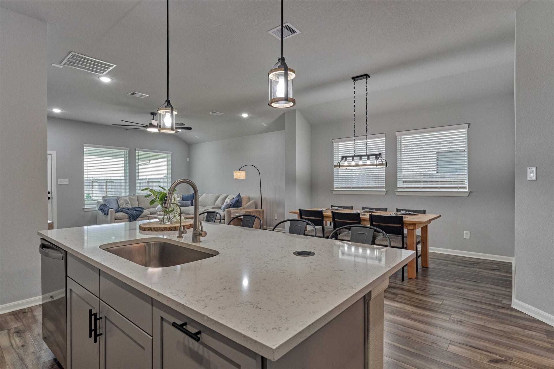 Kitchen opens to dining room for ease of entertaining!