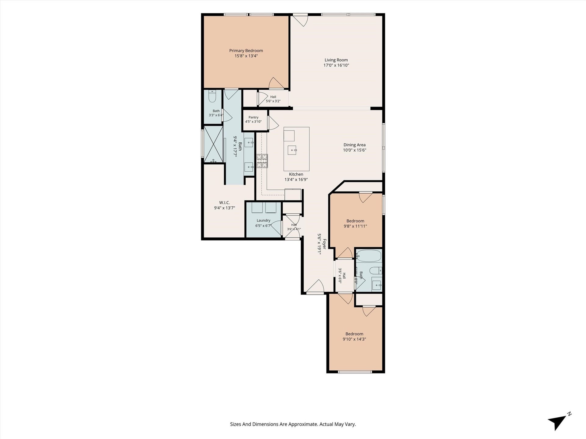 Floorplan - Room sizes are approximate!
