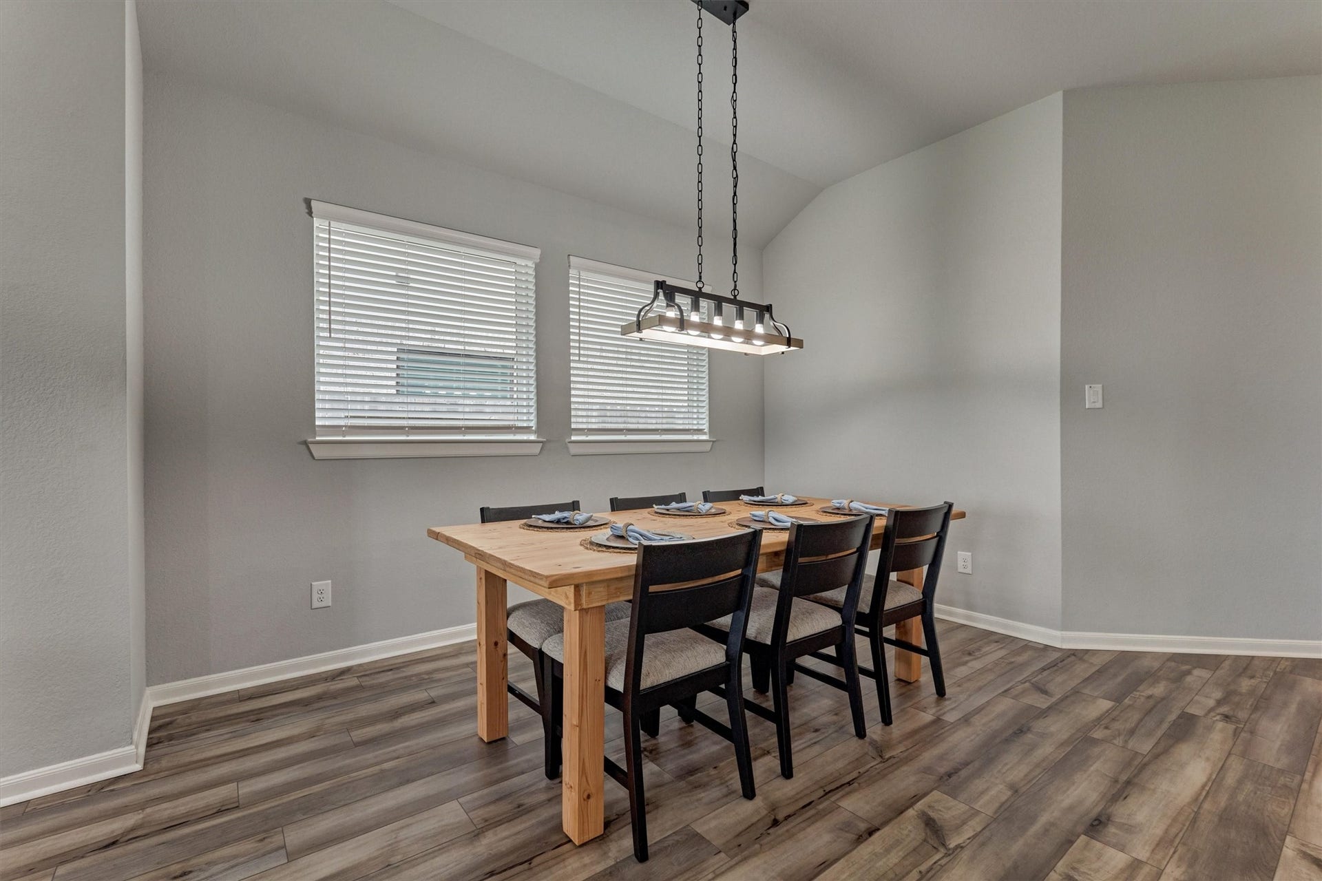 Ample space for large dining set, buffet or even the addition of a desk if needed to complete the space!