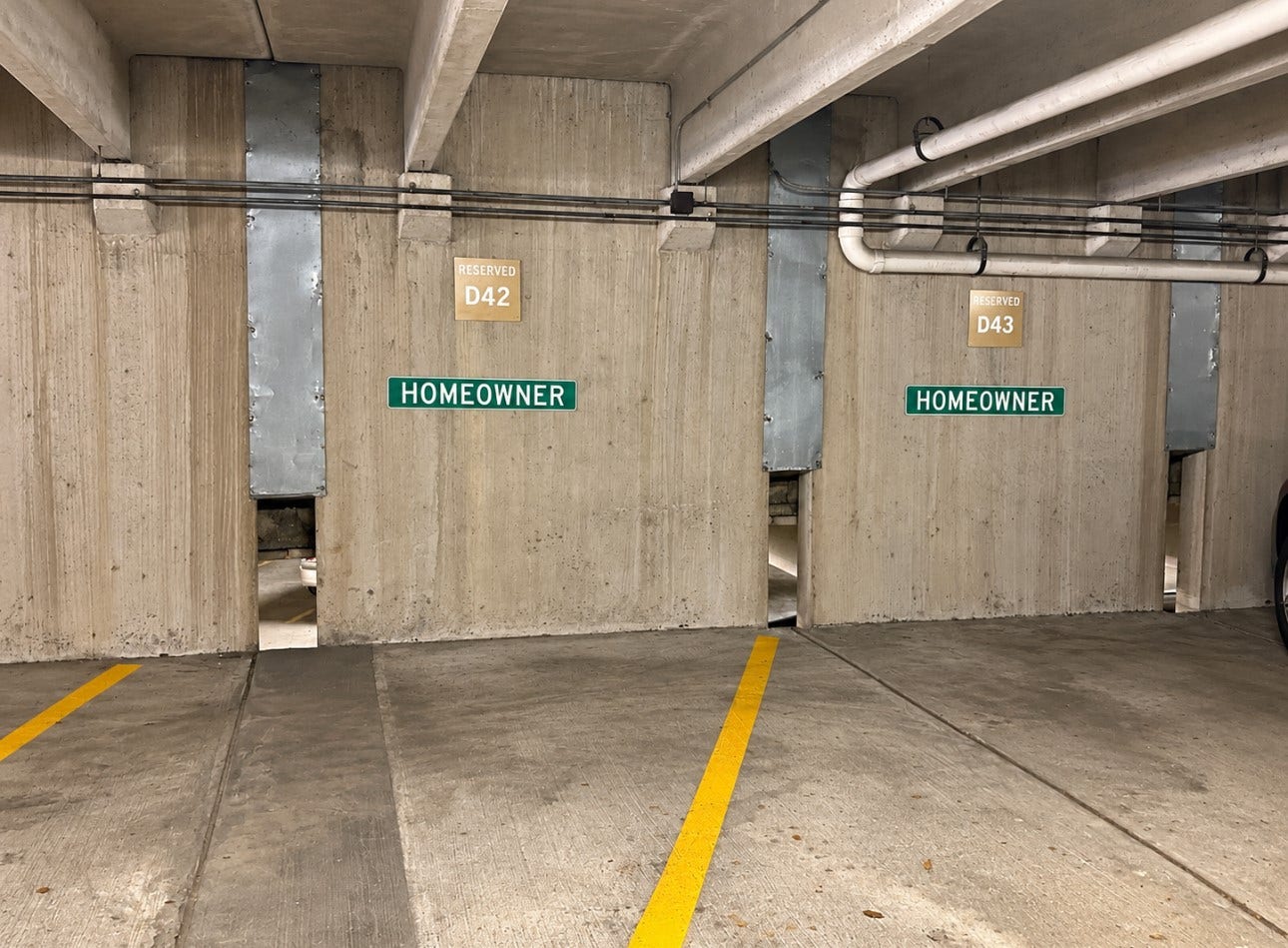 15 Greenway Plaza, #23H, Houston, TX 77046 2 allocated parking spaces in parking garage