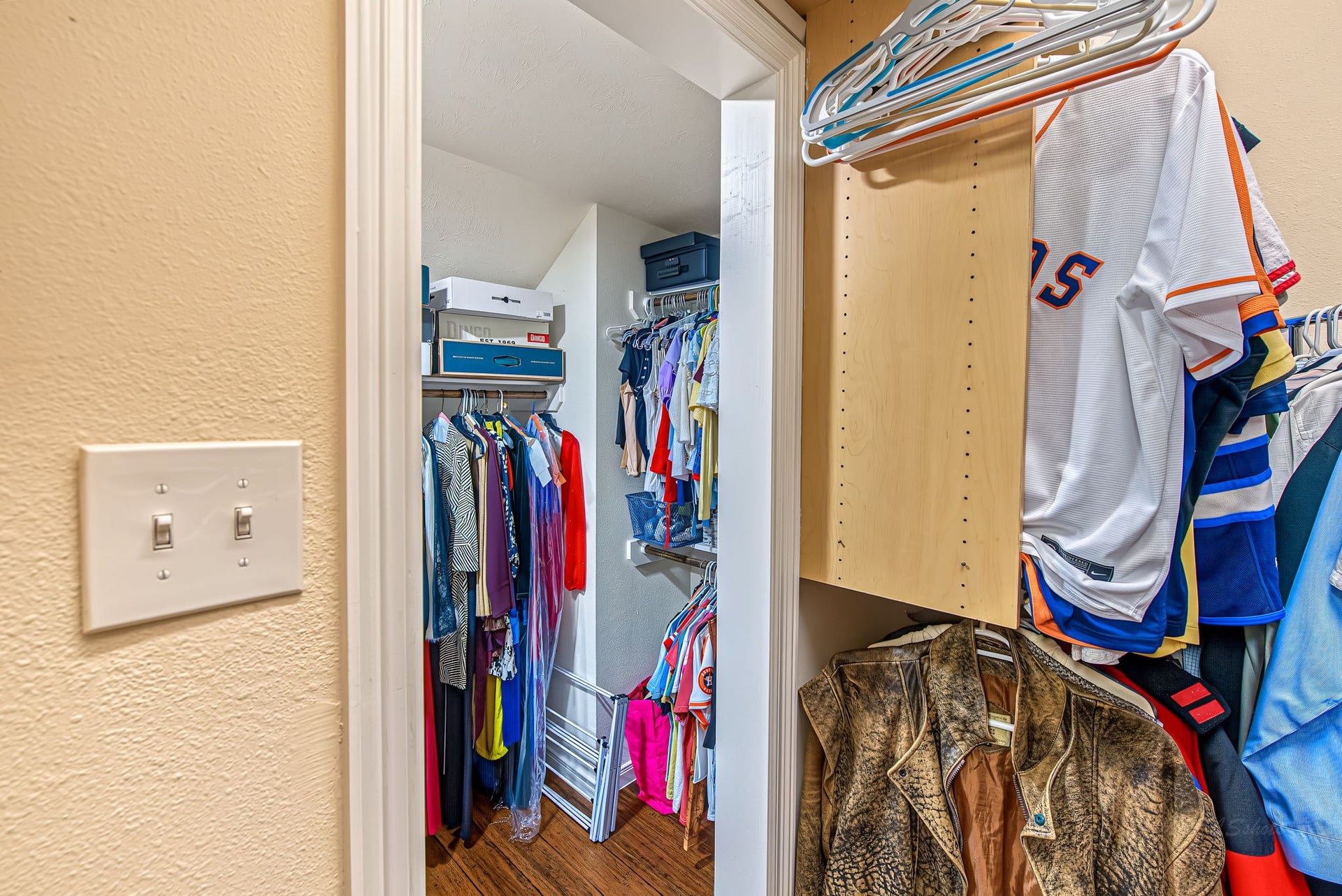 21223 Dover Park Lane, Katy, TX 77450 Spacious walk-in closet featuring custom shelving, ample hanging space, and organized shoe storage.
