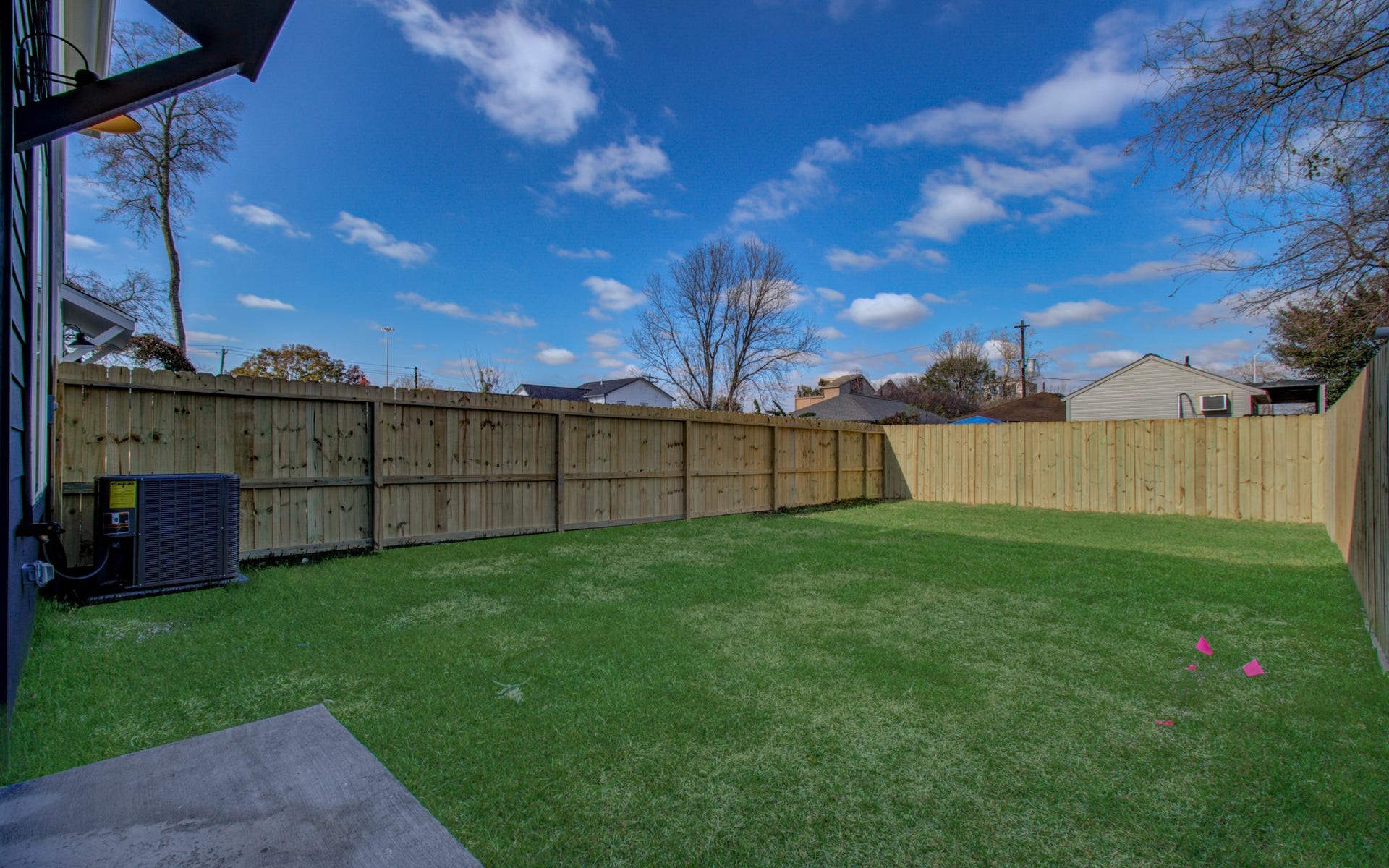 4425 Providence Street, Houston, TX 77020 A full fence surrounds the backyard, giving this outdoor space a sense of separation and making it a comfortable extension of the home.