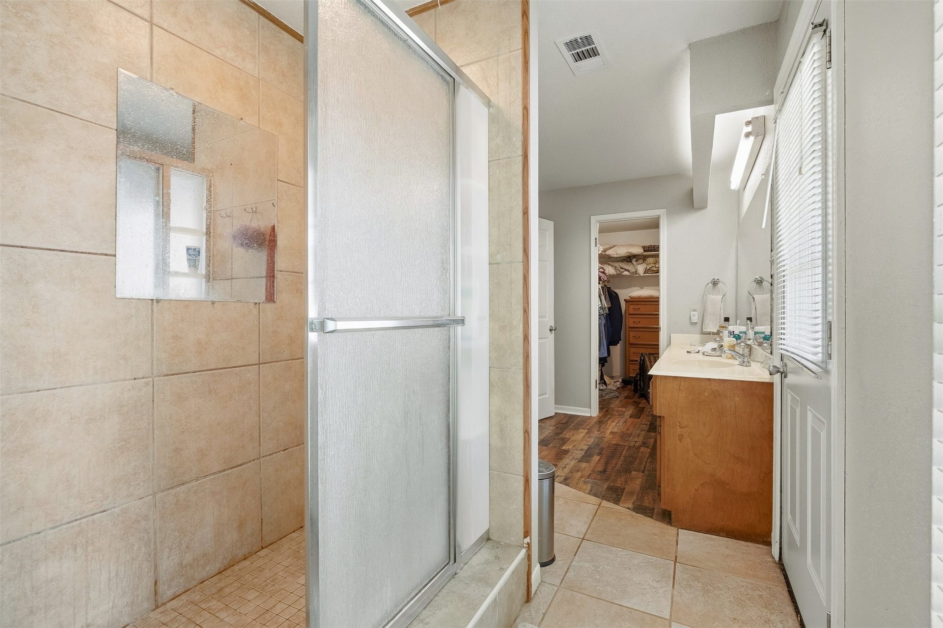 2309 Halbert Drive, Pearland, TX 77581 Another view of the primary bathroom boasting a spacious walk-in shower.