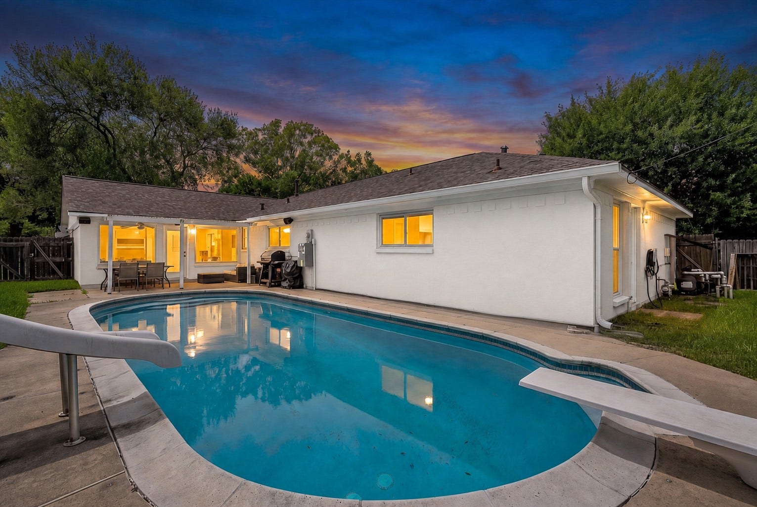 2309 Halbert Drive, Pearland, TX 77581 Step into your private backyard oasis featuring a glimmering in-ground pool perfect for entertaining, relaxing, and enjoying the ultimate outdoor retreat.