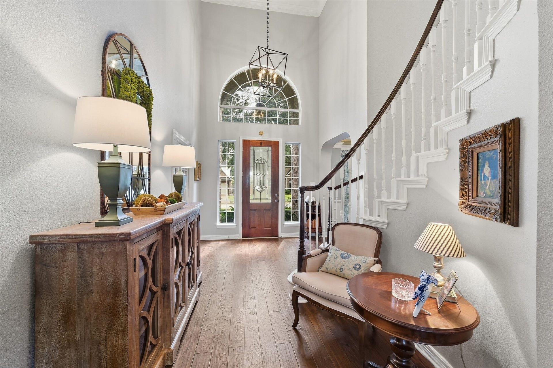 22514 Sierra Lake Court, Katy, TX 77494 The soaring ceilings and spiral staircase nook give this a Grand feeling indeed!