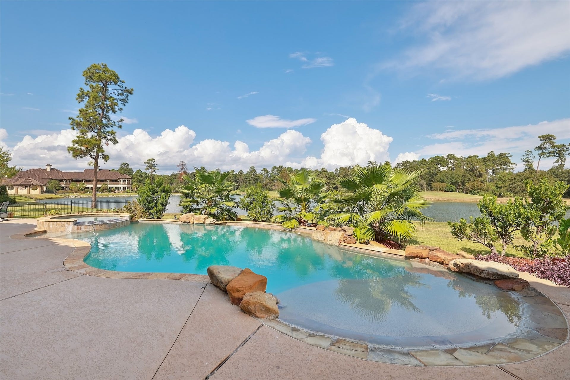 Large pool provides the perfect place for entertaining family and friends and cooling off on hot summer days.