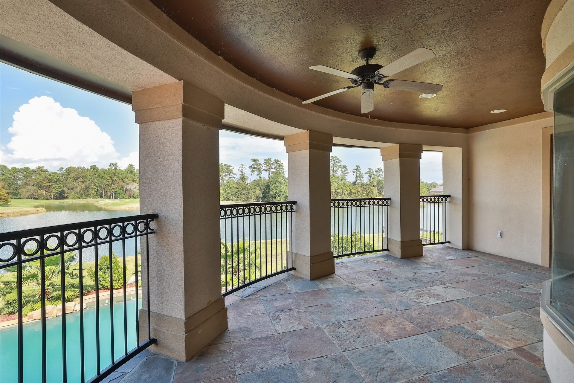 Enjoy the phenomenal view from the large upstairs balcony.