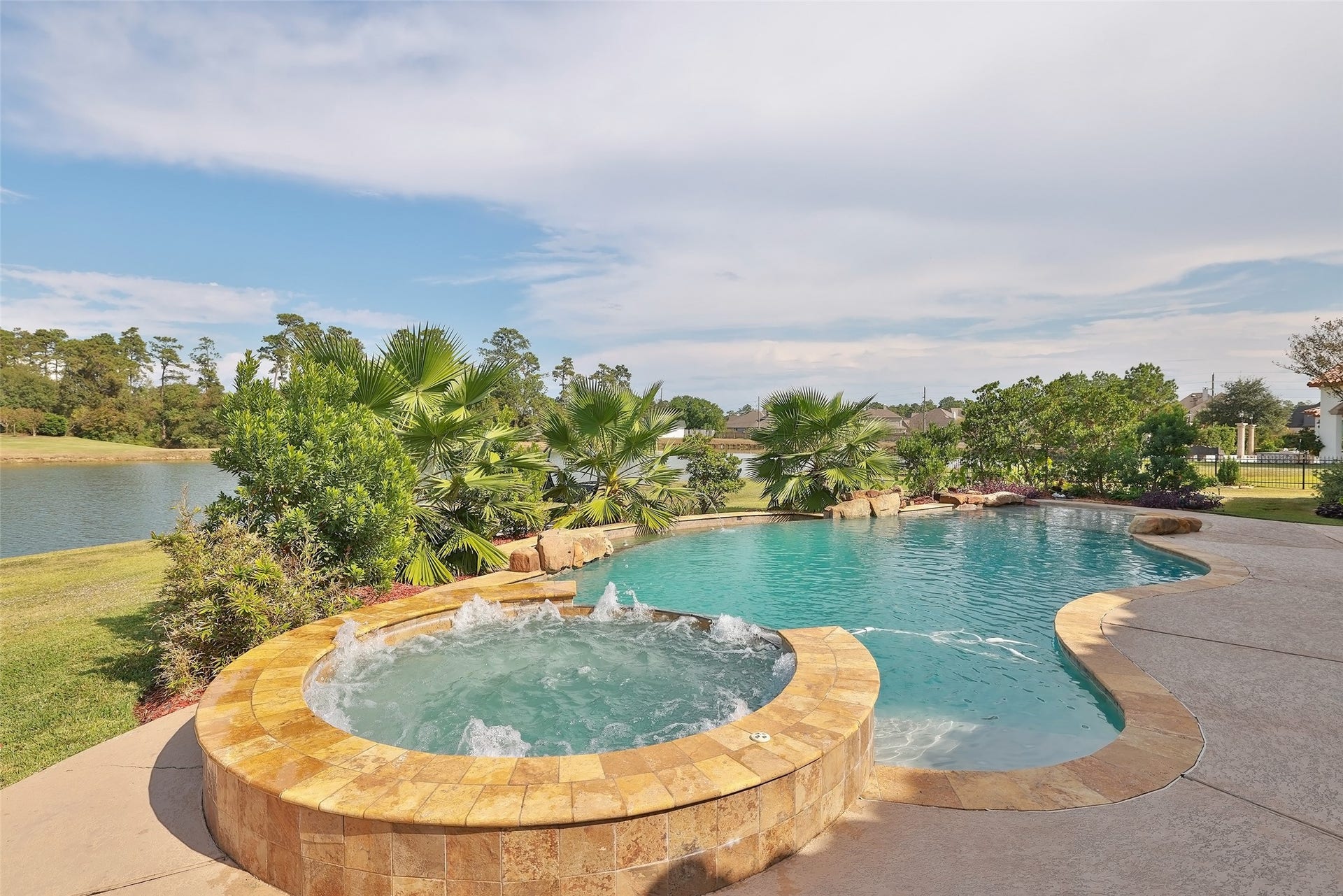 Unwind at the end of your day with a delightful soak in your backyard spa.