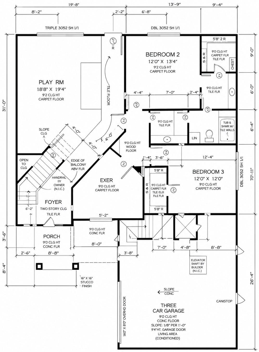 3040 Bayshore Drive, Bacliff, TX 77518 Floor plan - 1st level. Seller has made some modifications since the home was built in 2001.