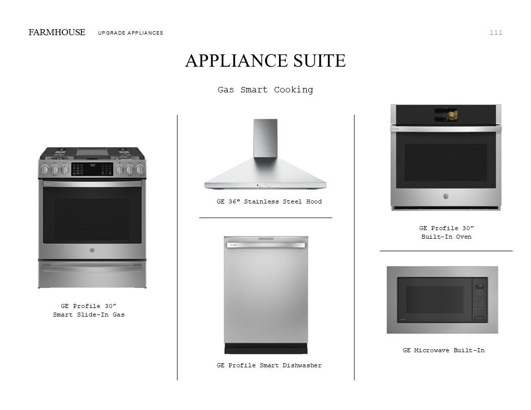 3210 Rios Court, League City, TX 77573 Farmhouse Look Palette 5: Appliance Selection Sheet (*Artist rendering used for illustration purposes only.)