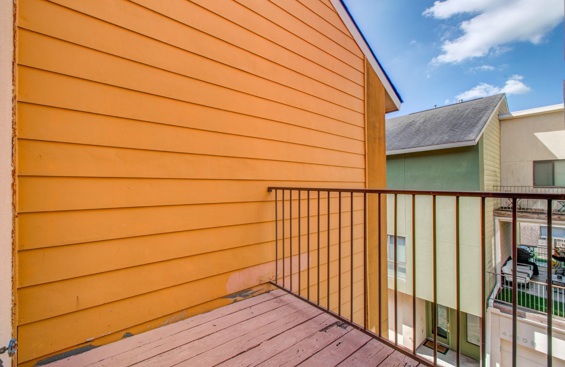 4410 Spencer Street, #A, Houston, TX 77007 Enjoy this incredible balcony space off the primary bedroom!