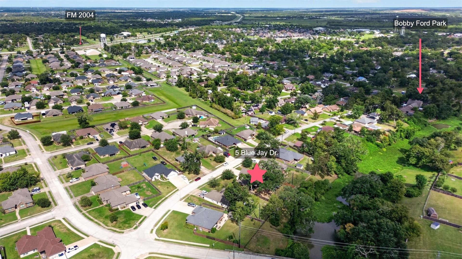 105 Blue Jay Drive, Richwood, TX 77566 Aerial View