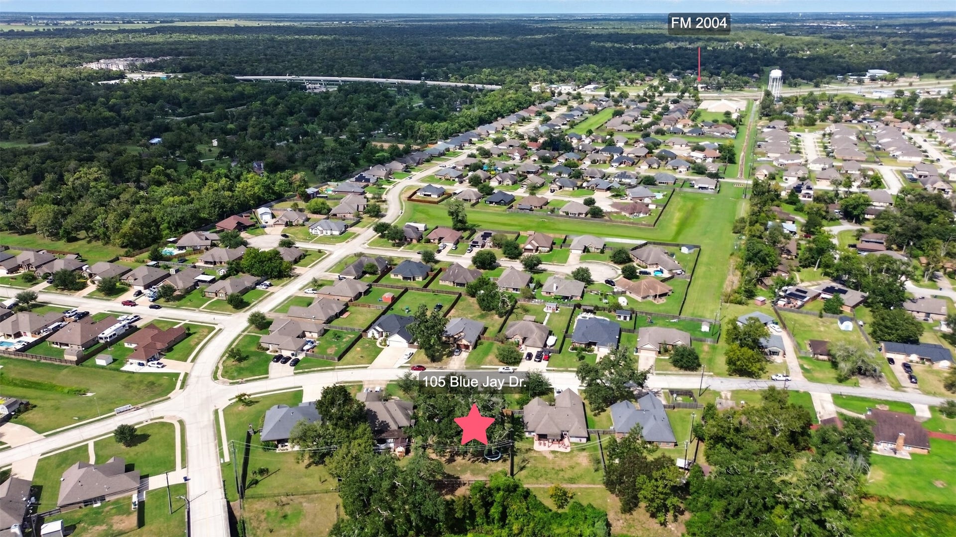 105 Blue Jay Drive, Richwood, TX 77566 Aerial View