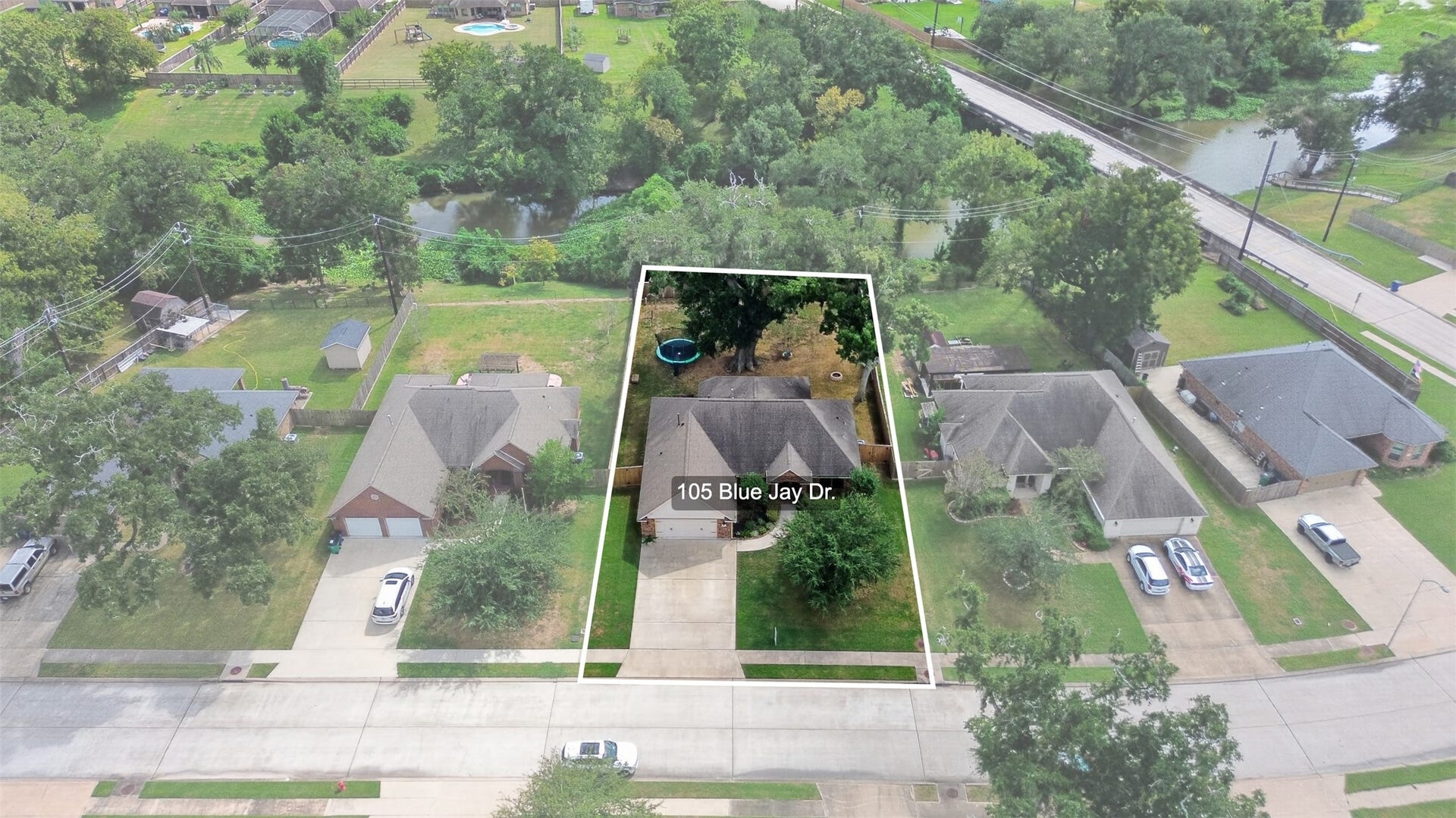105 Blue Jay Drive, Richwood, TX 77566 Aerial View