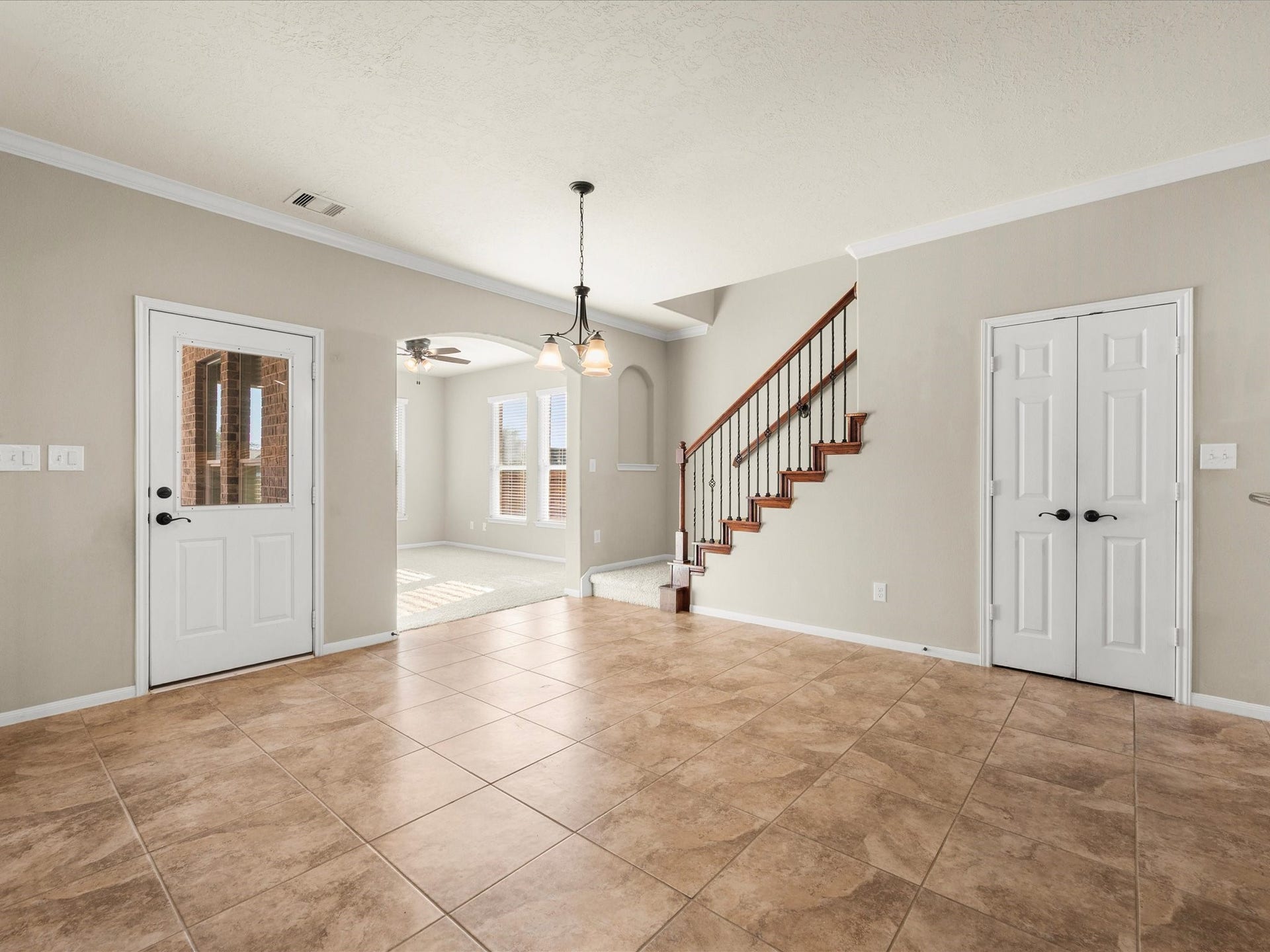 10458 Waterstone Estates Court, Tomball, TX 77375 The breakfast nook sits conveniently near the kitchen pantry and flexible adjoining space, while a second staircase adds another practical connection between levels.