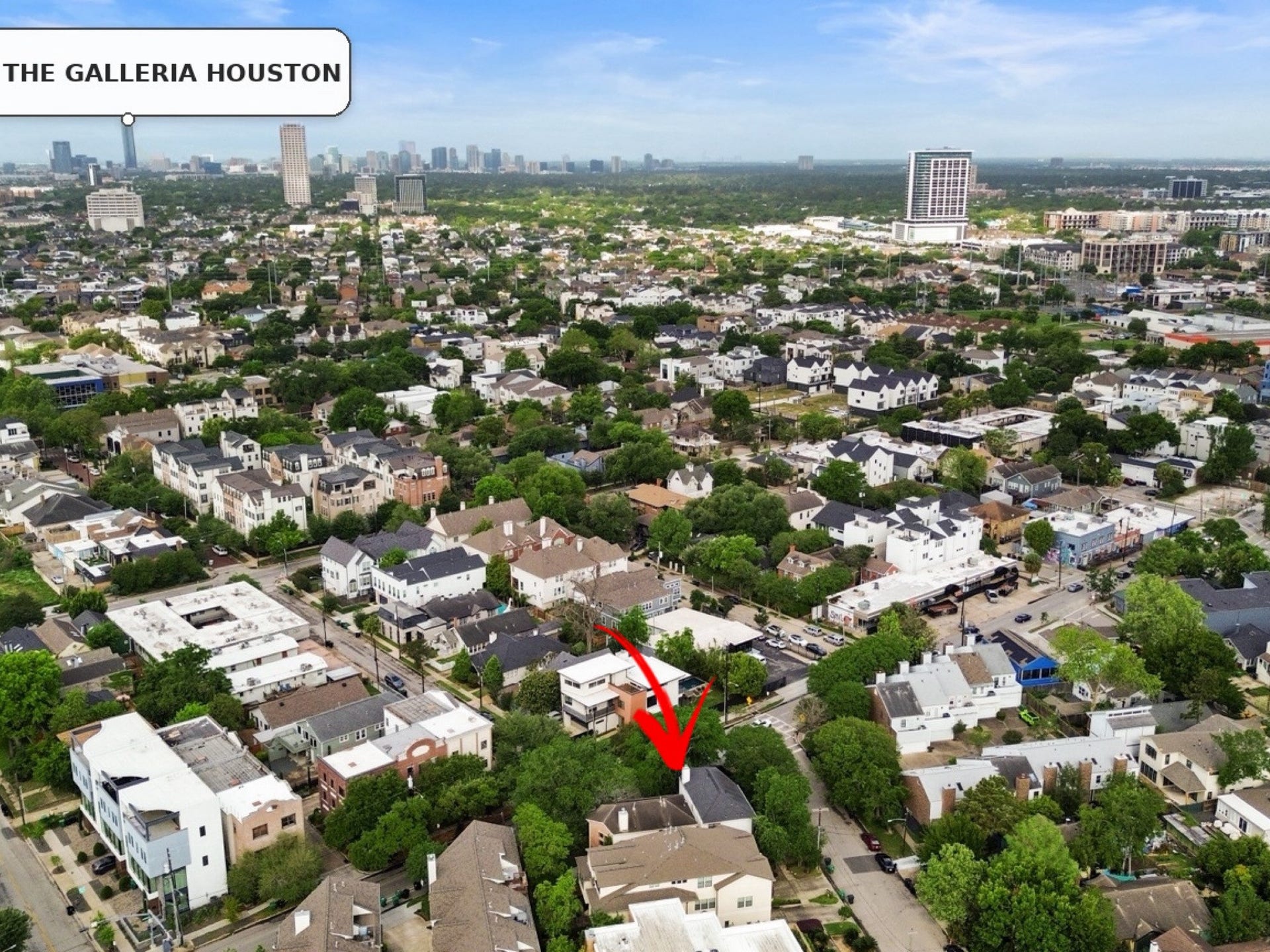 1231 Jackson Boulevard, Houston, TX 77006 Aerial view of the galleria.