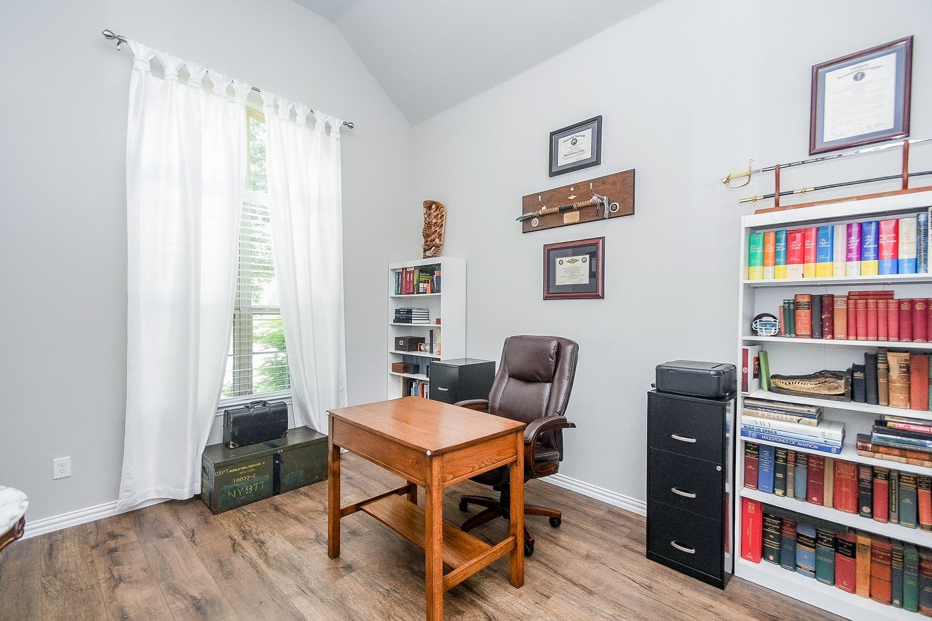 2703 Ripe Amber Cup Court, Richmond, TX 77406 Study/home office with tall window overlooking the front yard and a high ceiling.