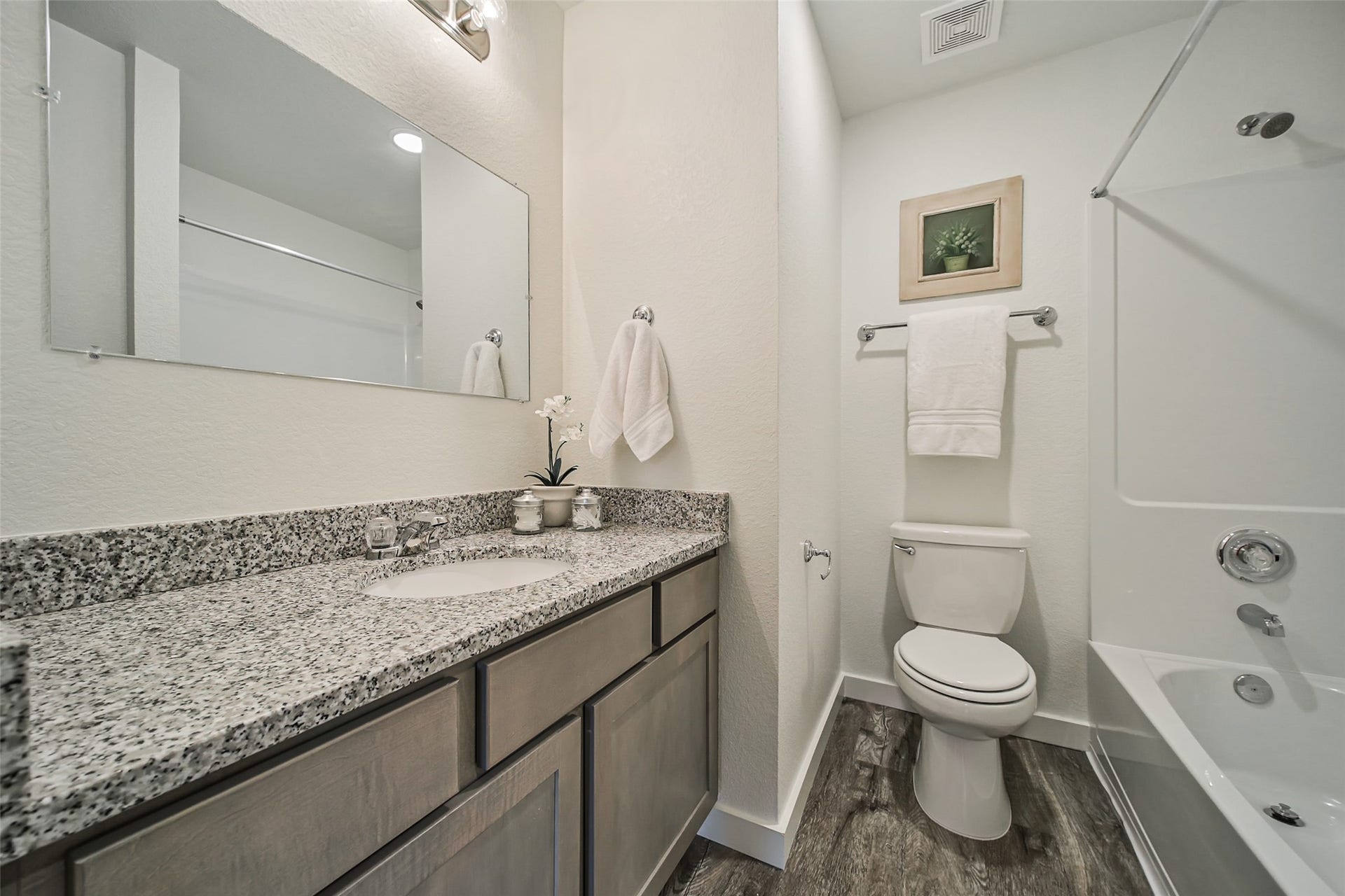 12603 Telge Road, #11 E-F, Cypress, TX 77429 Primary bath with granite counter tops