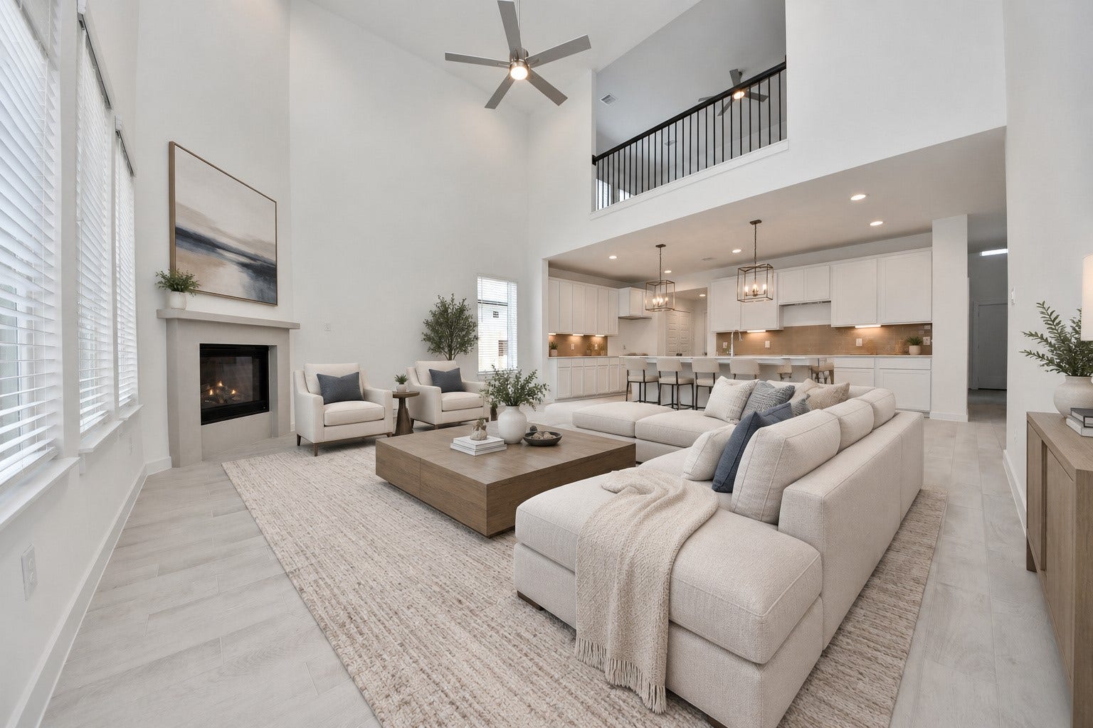 24511 Broad Park Ct, Spring, TX 77373 Virtually Staged - Living Room. Sample photo of completed home with similar floor plan. Actual colors and selections may vary.