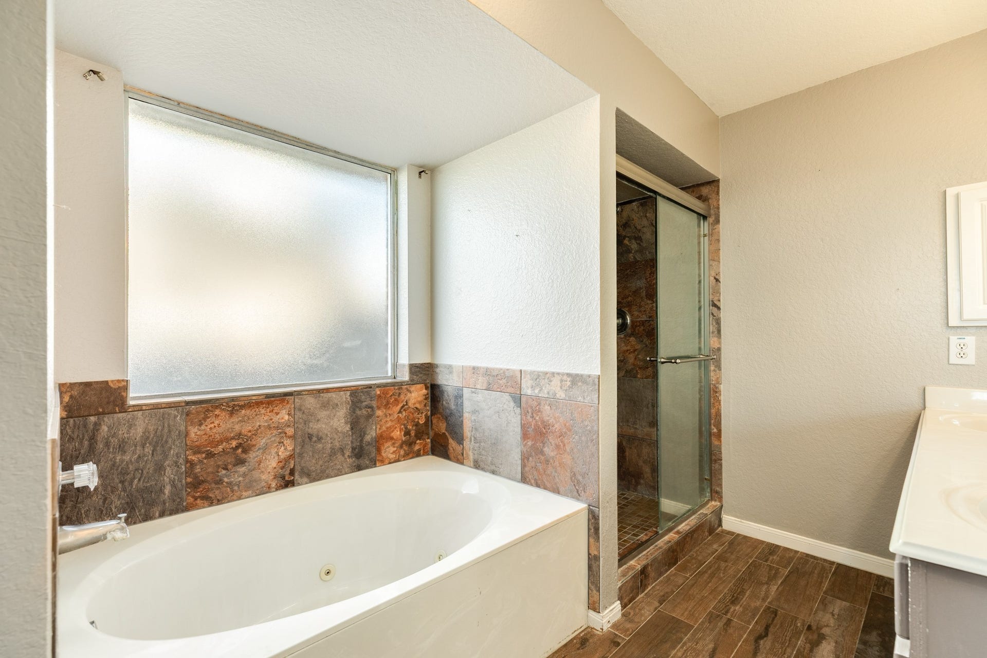 3425 Van Ness Drive, Alvin, TX 77511 Separate jetted tub and freestanding shower