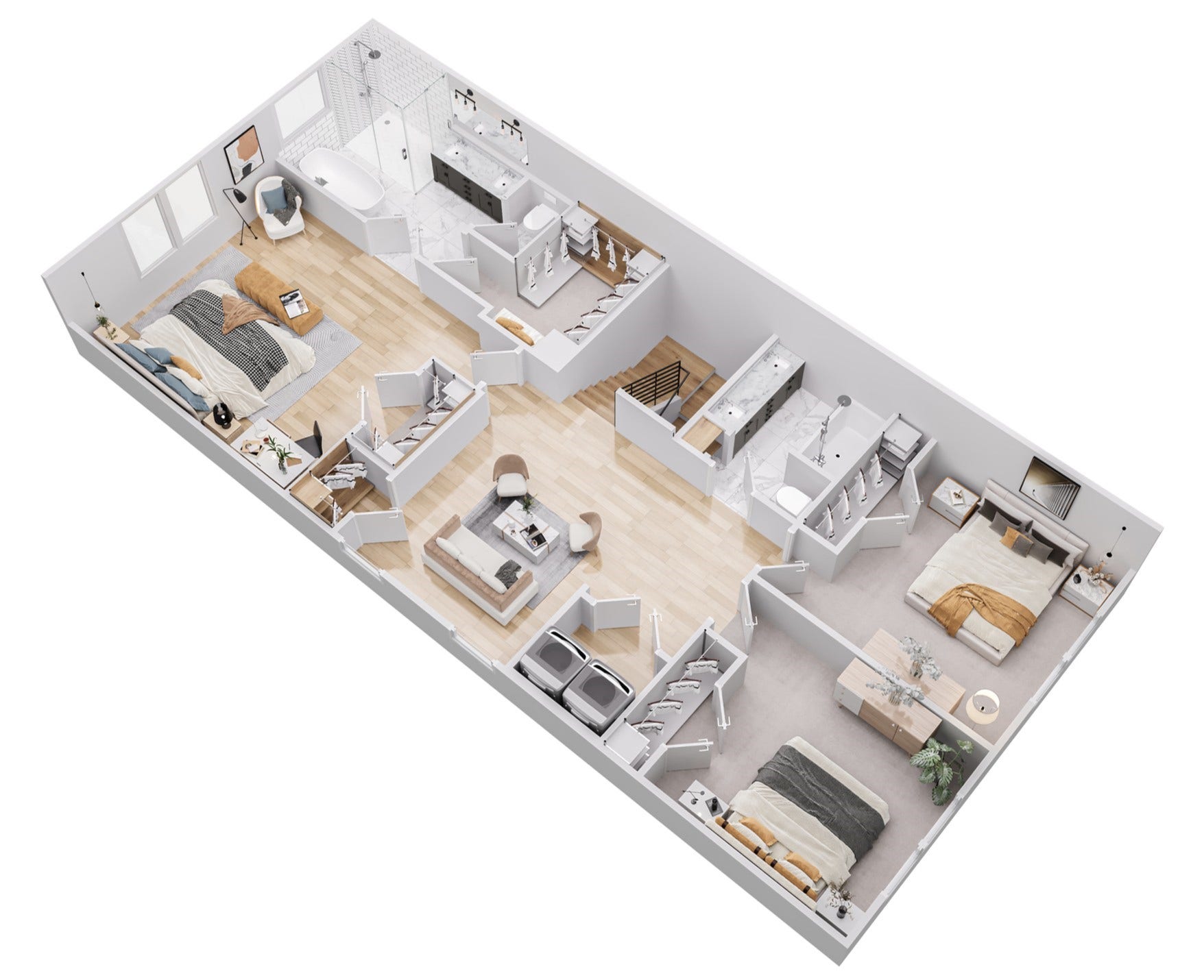 1834 W Tidwell Road, Houston, TX 77091 Rendered Second Level Plan