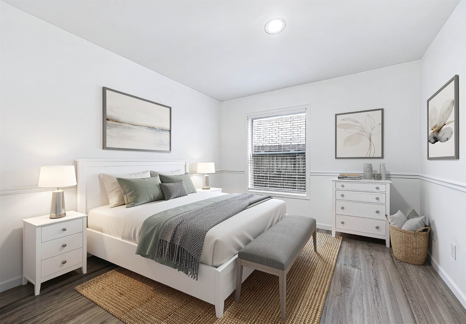 8914 Sunny Point Drive, Spring, TX 77379 Fourth bedroom features a large window with privacy blinds!