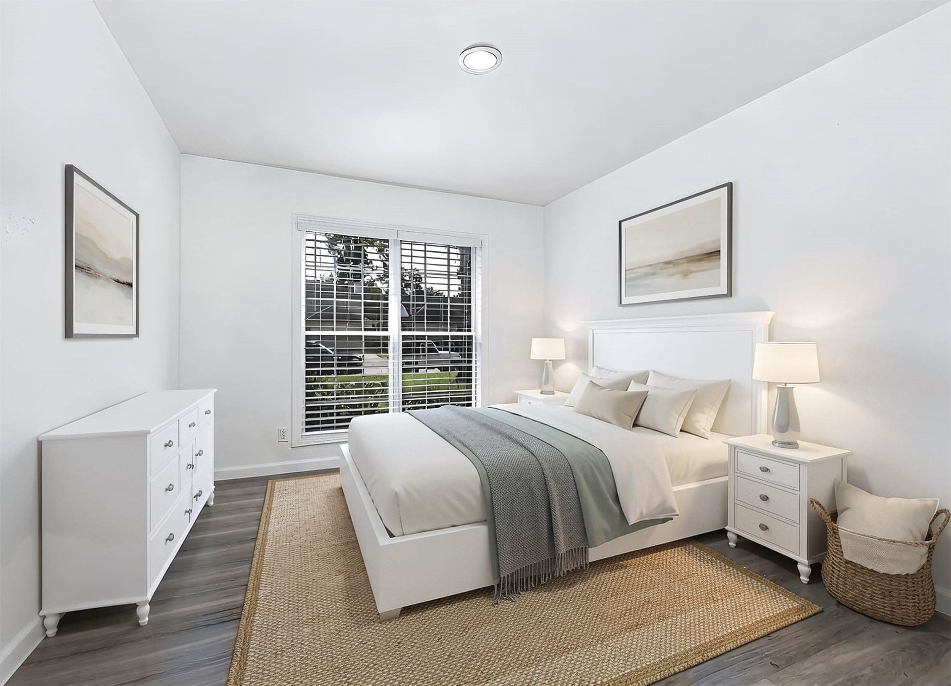 8914 Sunny Point Drive, Spring, TX 77379 Secondary bedroom features a large window with privacy blinds!
