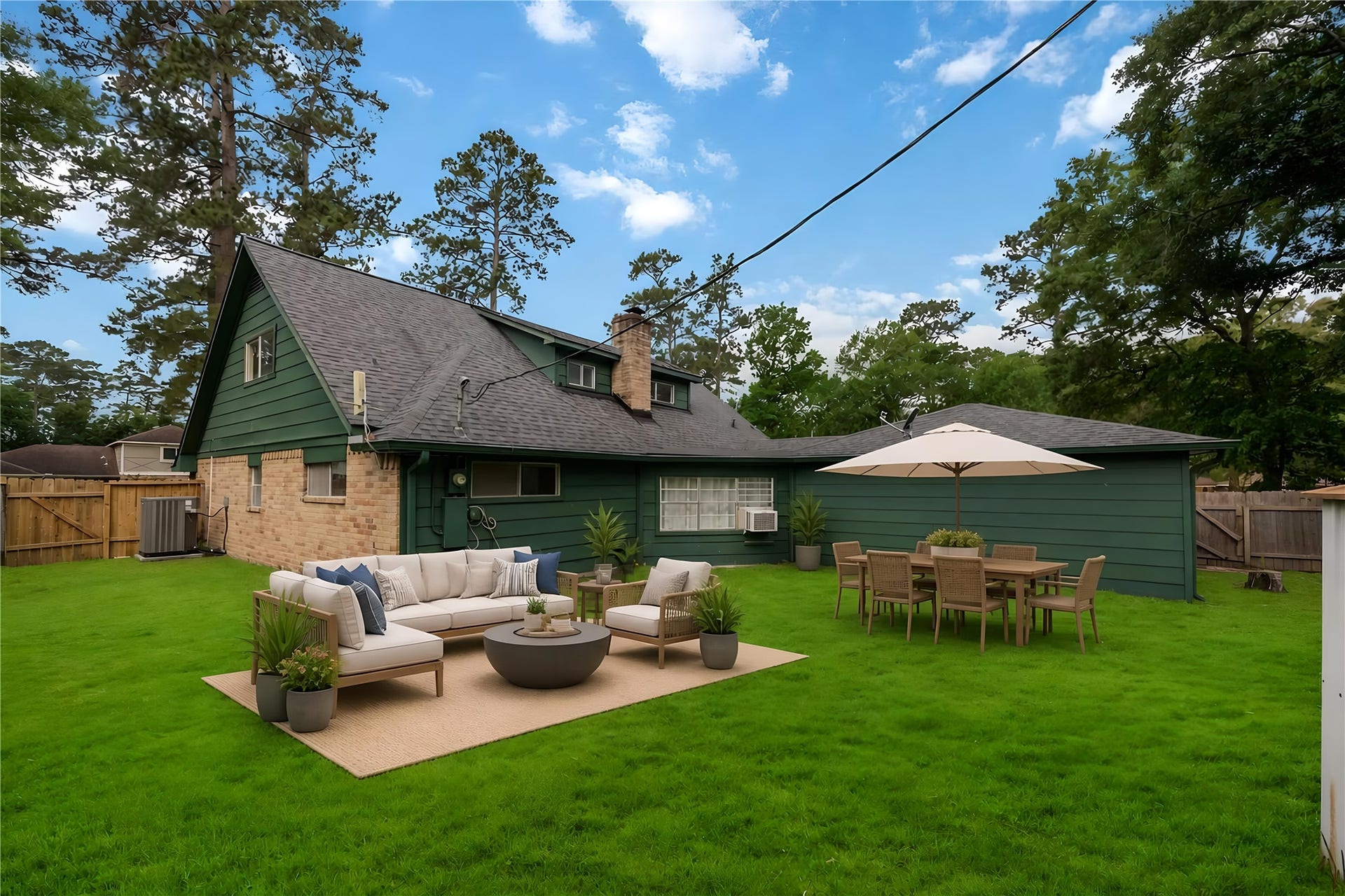 203 Wedgewood Court, Oak Ridge North, TX 77386 Backyard virtual staging