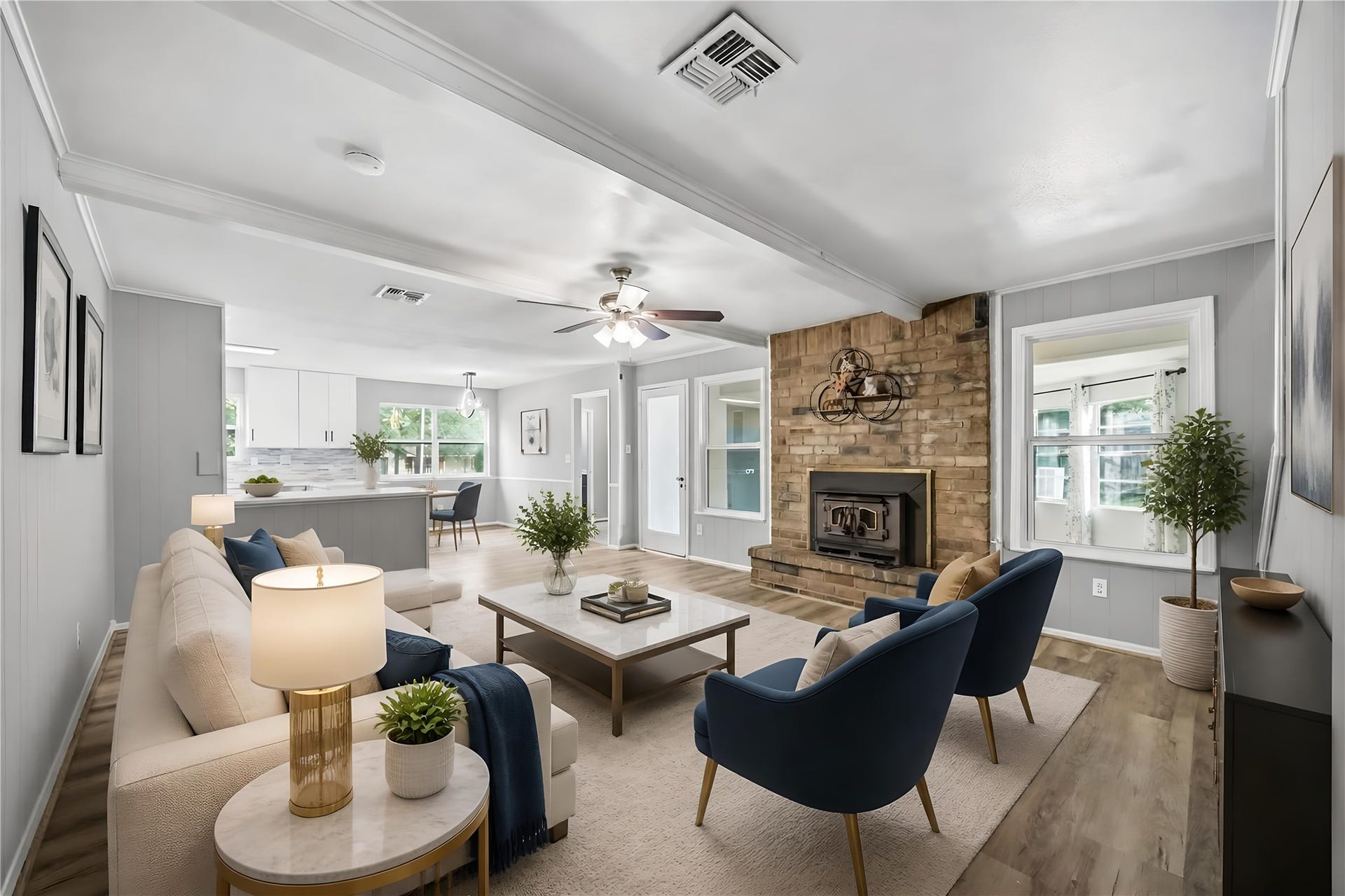 203 Wedgewood Court, Oak Ridge North, TX 77386 Living Room virtual staging