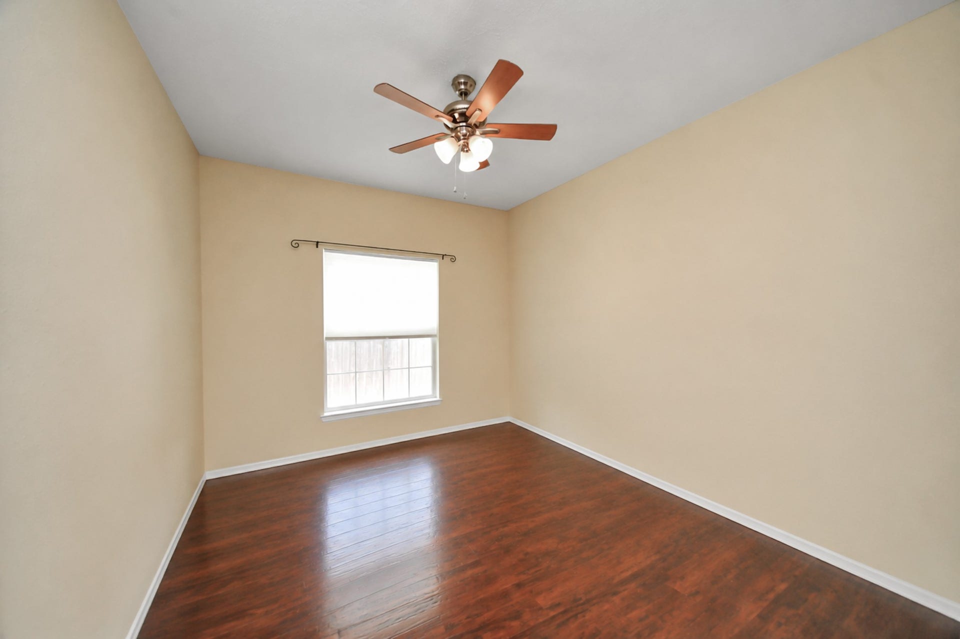 The fourth bedroom is ready to become a guest room, home office, playroom, or personal retreat.