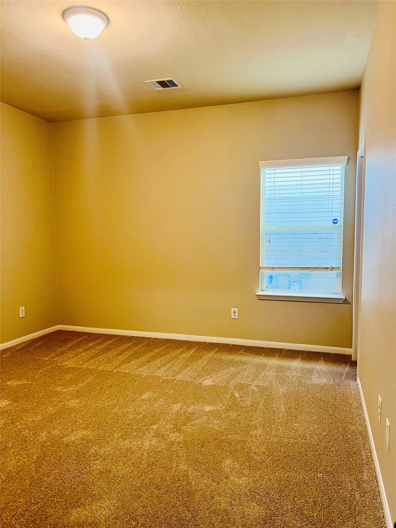 1721 Claremont Garden Circle, Houston, TX 77047 Cozy bedroom featuring warm neutral walls, soft carpeting, and a window that invites natural light.