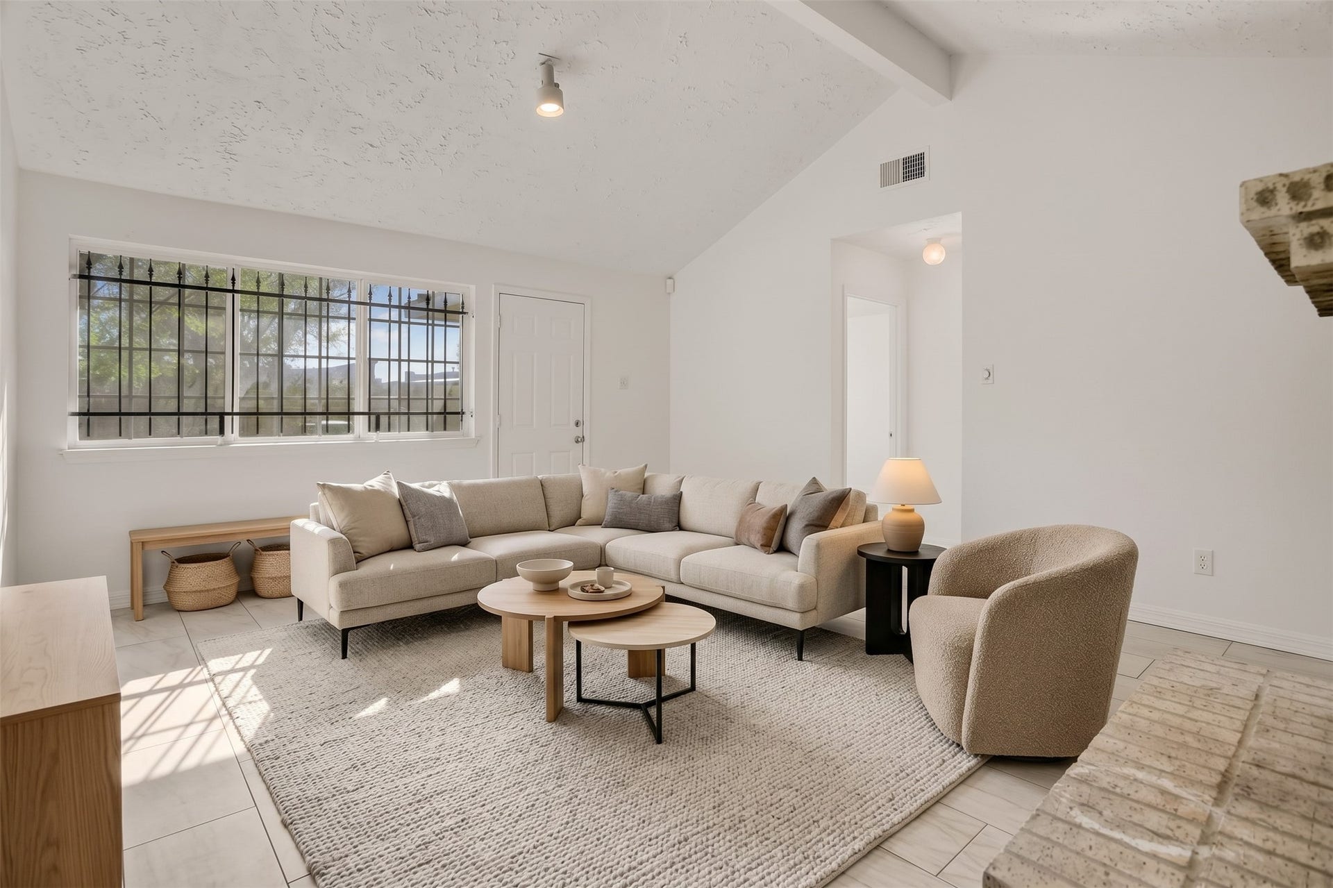 Bright and inviting living space with fresh finishes.*virtually staged*
