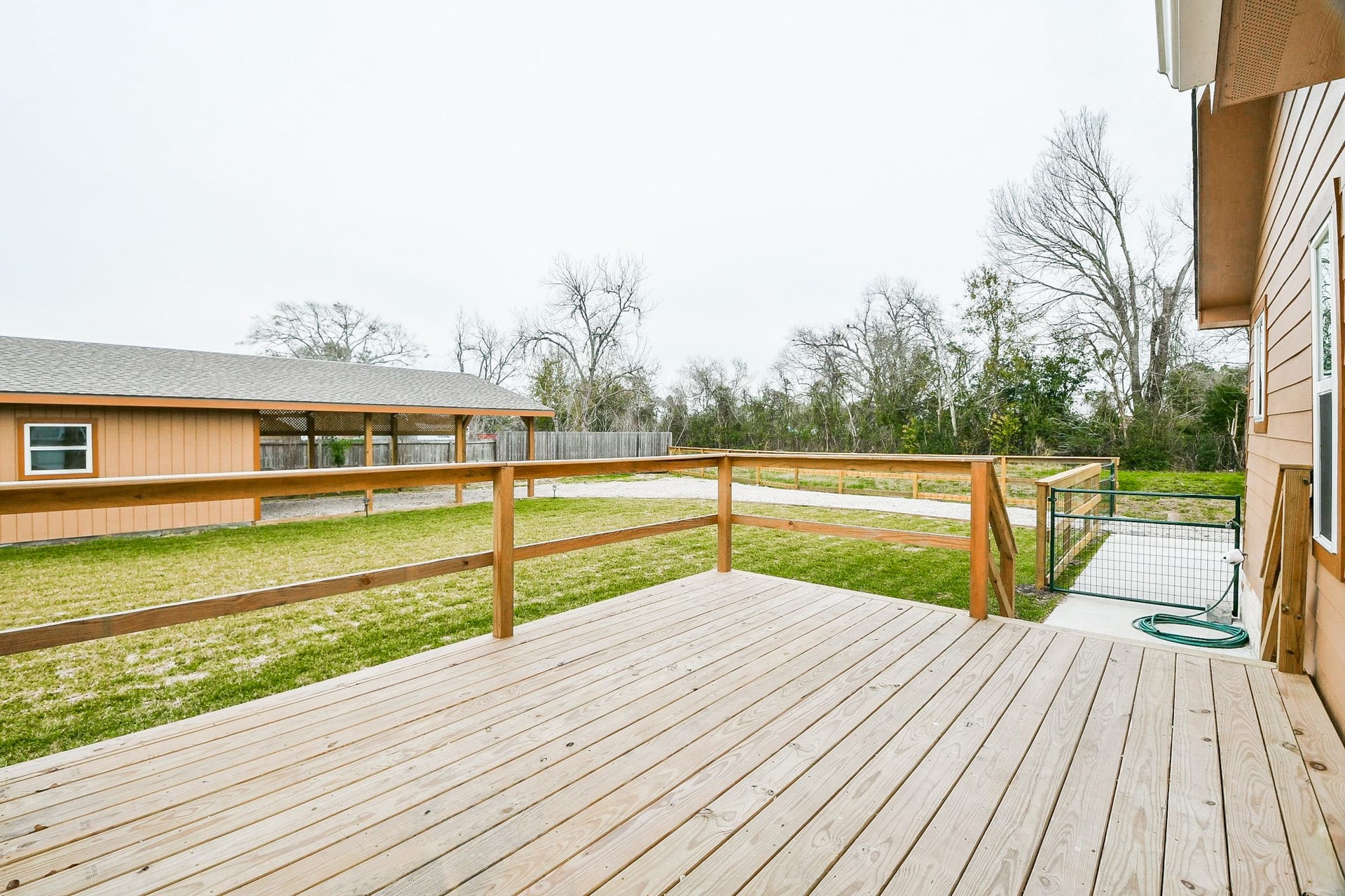 3200 Hoover Street, La Marque, TX 77568 Large back deck is a great place to take in all the great views of the surrounding property