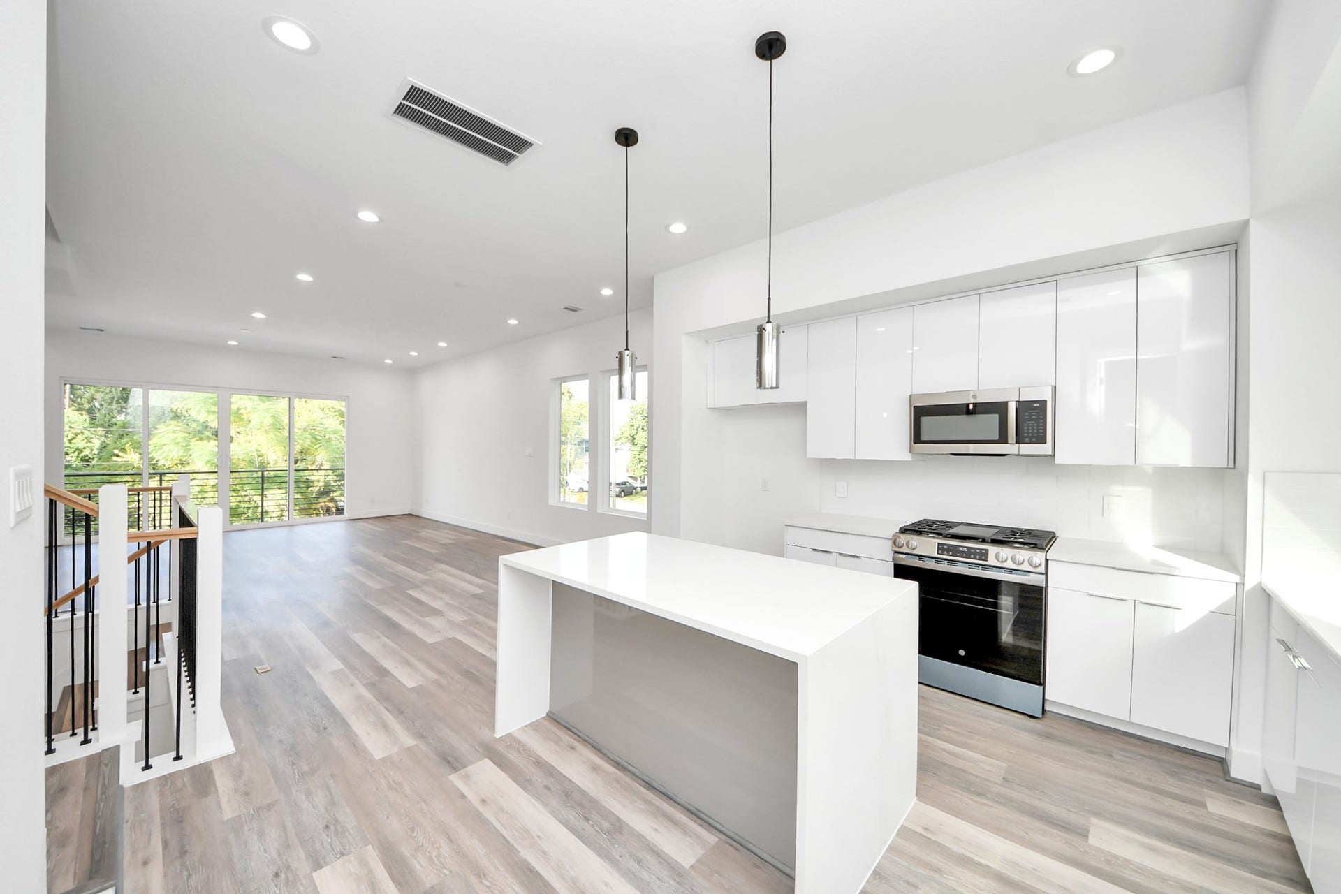 2521 Francis Street, Houston, TX 77004 Kitchen with island on second floor (Sample photo from same floor plan next to the address)