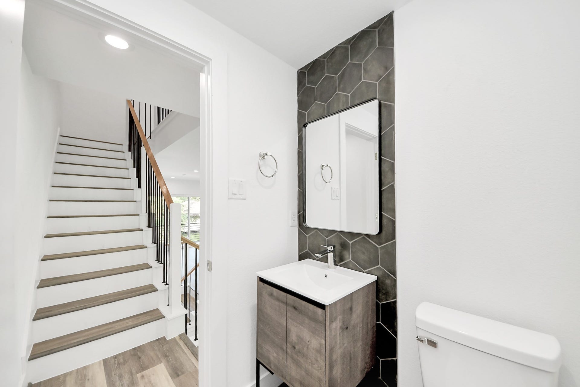 2521 Francis Street, Houston, TX 77004 Half bath on second floor (Sample photo from same floor plan next to the address)