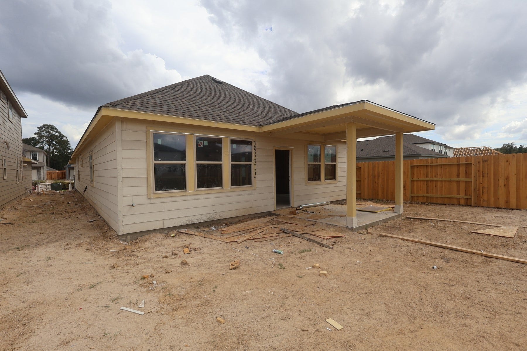 18620 Shauna Danielle Drive, New Caney, TX 77357 Backyard with covered patio - still under construction!