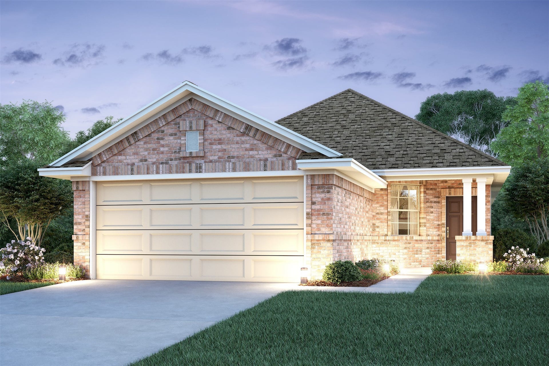 18620 Shauna Danielle Drive, New Caney, TX 77357 Lovely Jackie II home design by K. Hovnanian Homes with elevation C in beautiful The Landing at New Caney. (*Artist rendering used for illustration purposes only.)