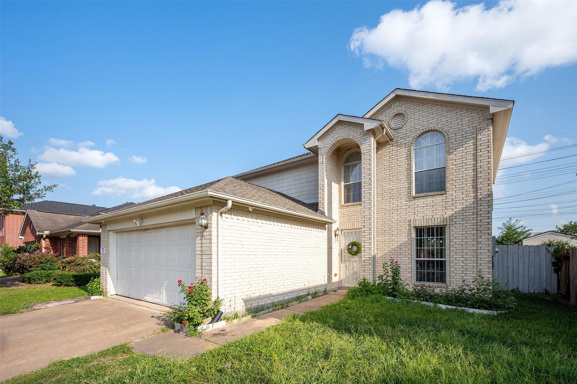 13435 Bishop Way Drive, Houston, TX 77083 Front Exterior: Stunning front exterior with exceptional curb appeal and well-maintained landscaping