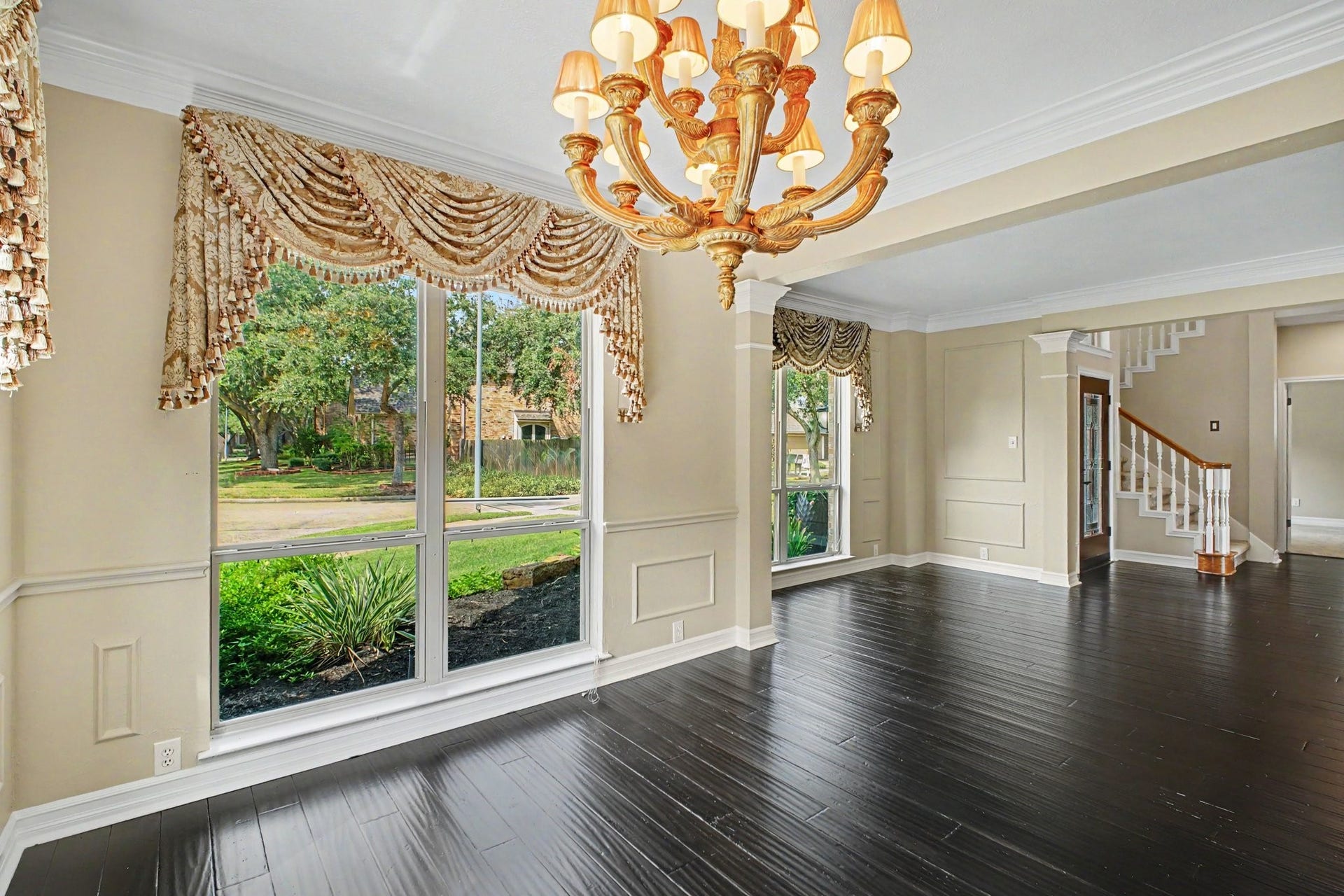 5406 Brook Bend Drive, Sugar Land, TX 77479 Freshly painted interior, detailed trim work and updated windows add a polished feel throughout the home