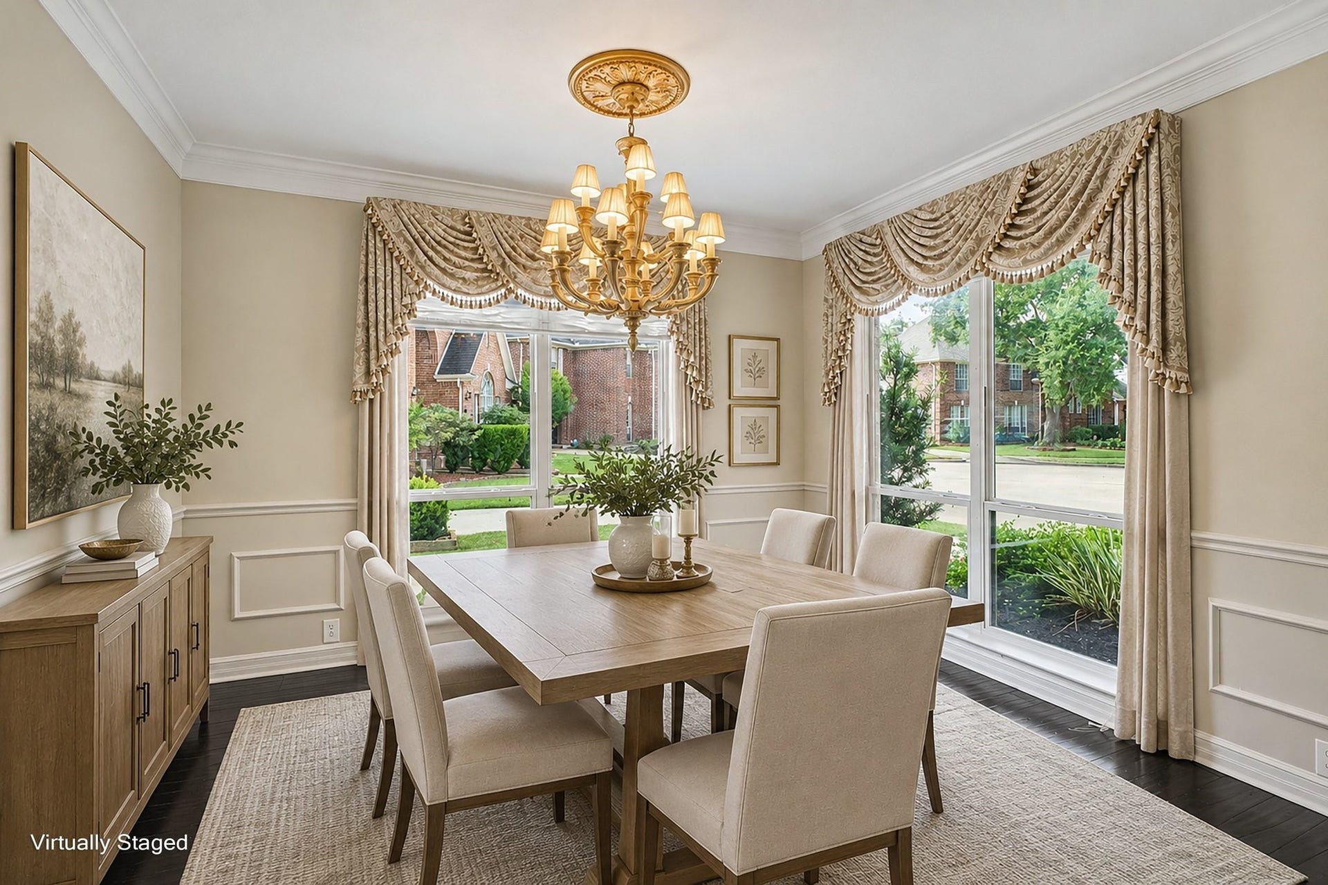 5406 Brook Bend Drive, Sugar Land, TX 77479 Virtually staged dining room