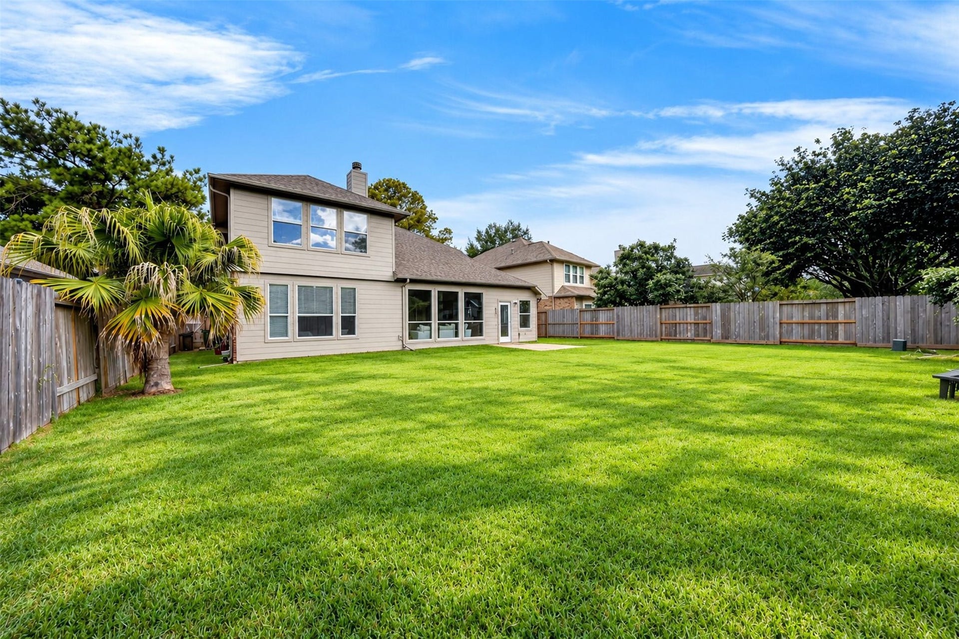 11235 Stoney Meadow Drive, Houston, TX 77095 Extra large backyard for outdoor activities.