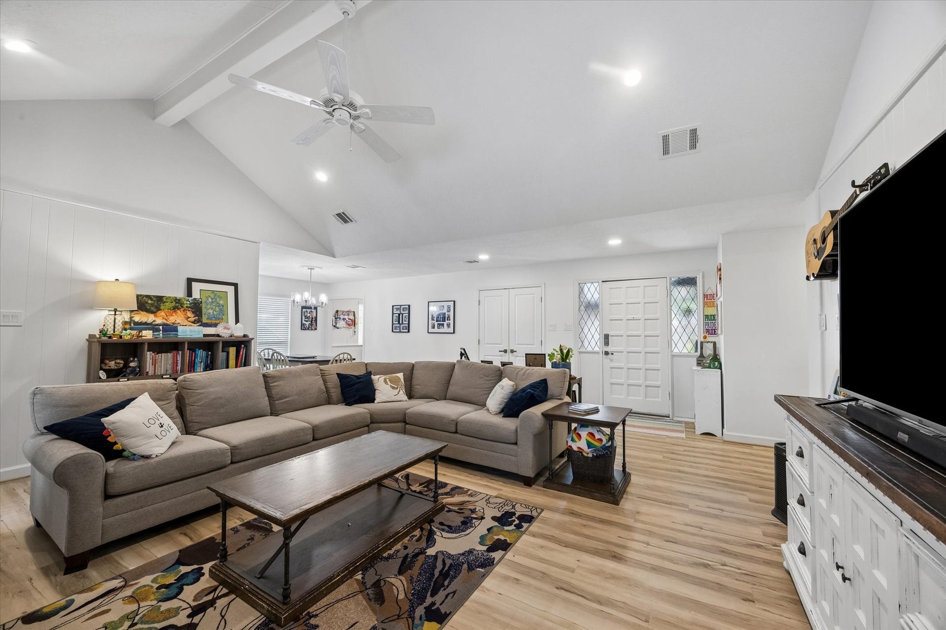 5914 Y Street, Katy, TX 77493 Living room is open to dining with kitchen just around the corner!