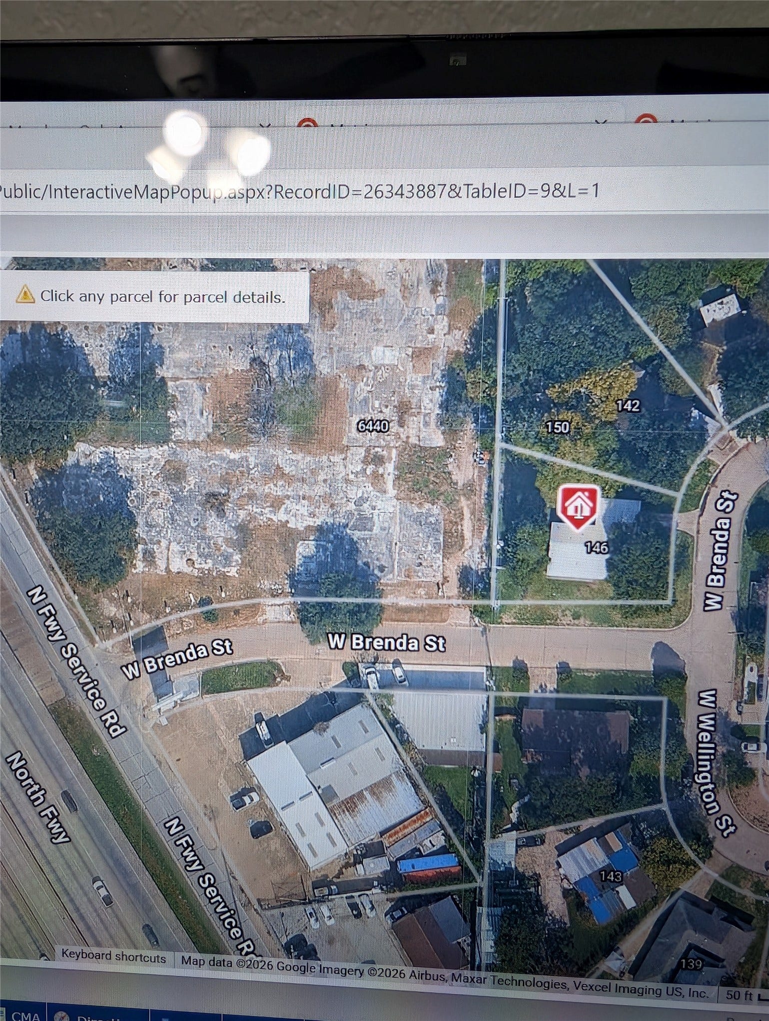 146 W Brenda Street, Houston, TX 77076 Aerial View showing proximity to I-45