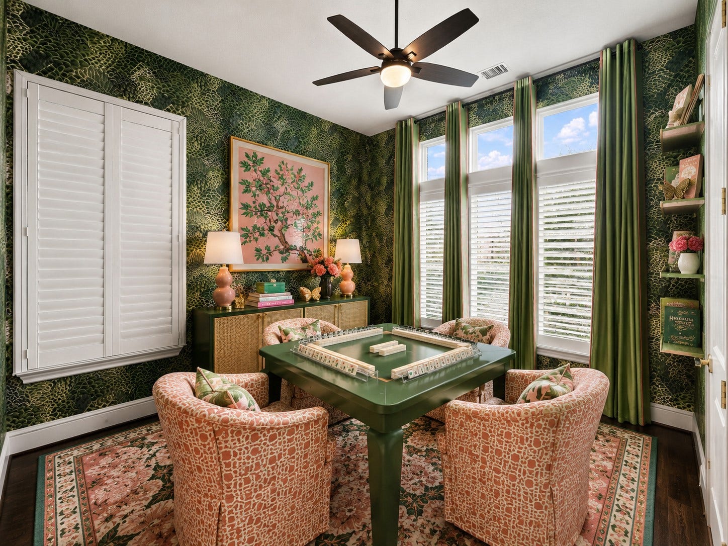 3011 Lantana Trail, Katy, TX 77493 *This photo is digitally staged to show the potential of this grand additional bedroom downstairs--perfect for a bonus entertaining space for mahjong, or a man cave!*
