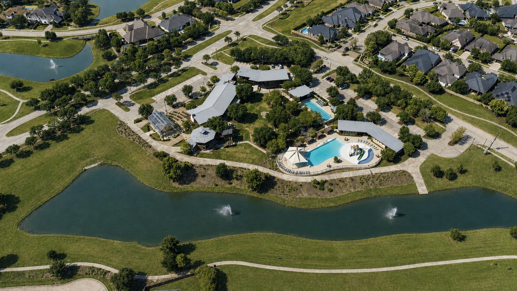 3011 Lantana Trail, Katy, TX 77493 Overview of the Cane Island Community & Amenity Center.