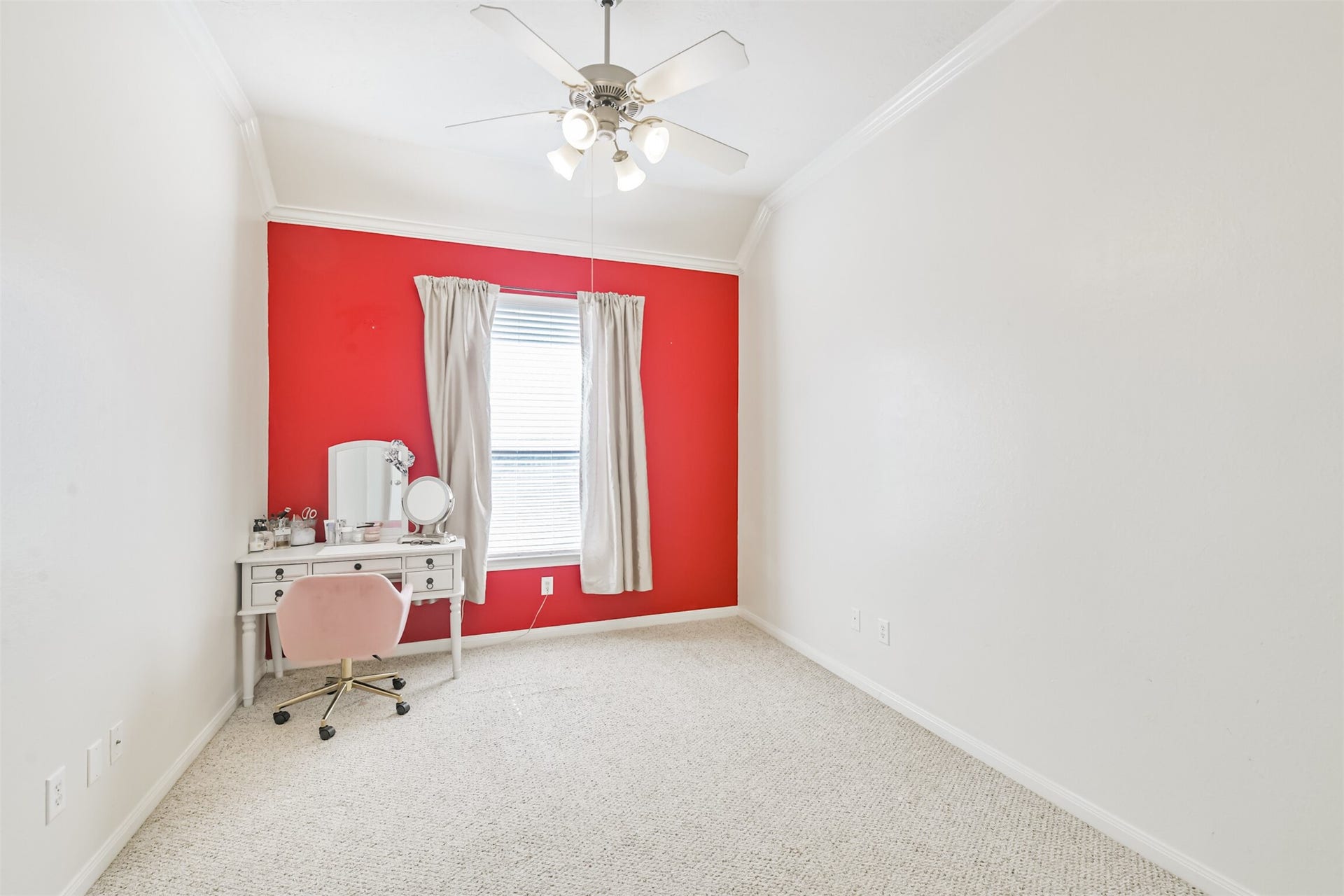 Flex room off the primary could be an office, gym, baby nursery, craft room, boutique dressing room.