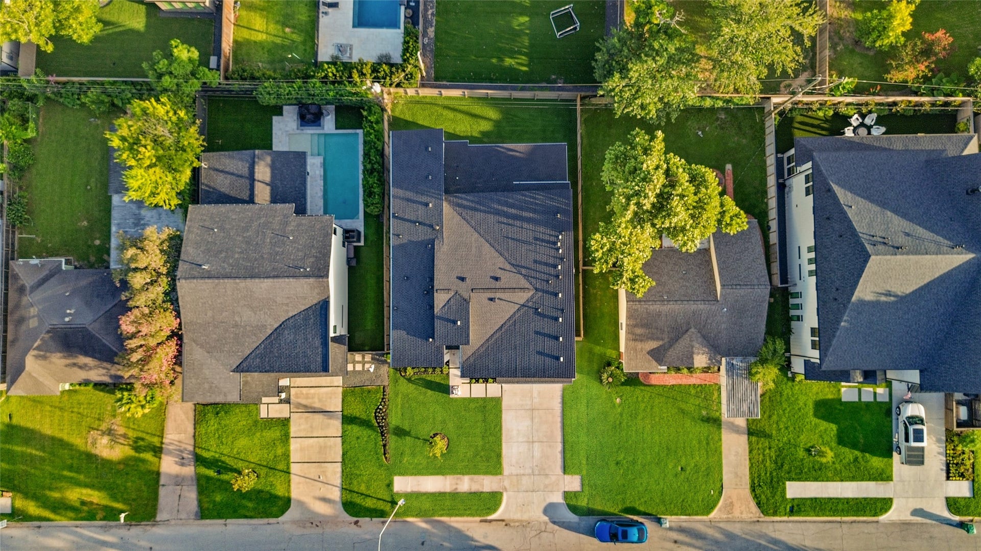 From above, your spacious backyard showcases plenty of room to relax, entertain, or create the outdoor retreat you've always wanted.