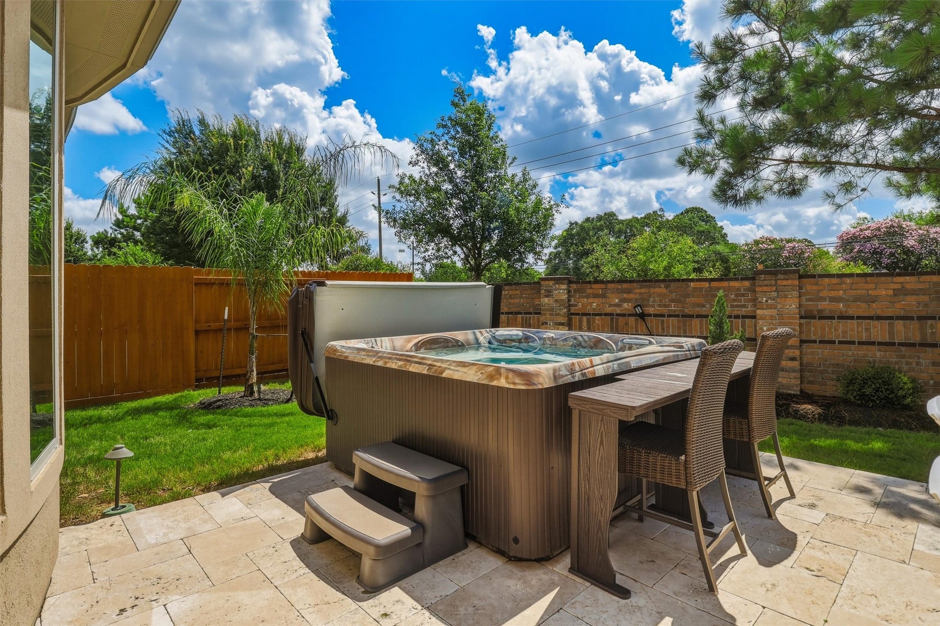 27114 Ashford Sky Lane, Katy, TX 77494 The large 3 yr old hot tub is the perfect spot to relax and unwind after a long day, with a seating area for extra guests to interact. The hot tub is negotiable, but could be included with the right offer.