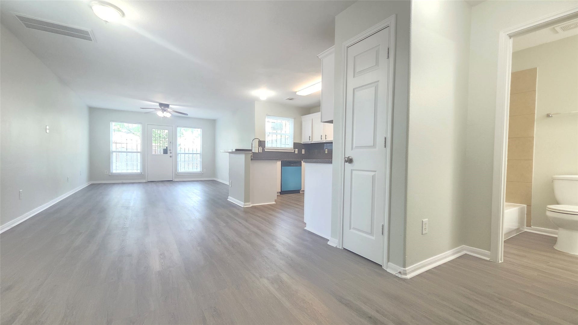Unit A - Family Room, Kitchen, Downstairs Full Bathroom